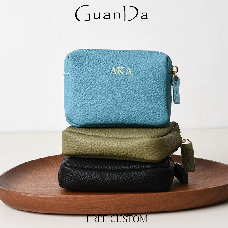 Luxury Skincare Women - Genuine Leather Square Mini Coin Purse