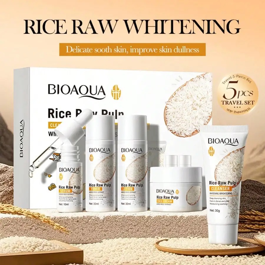 Rice Puree Skin Care Set White - огляд і ціна Luxury Skincare Wholesale