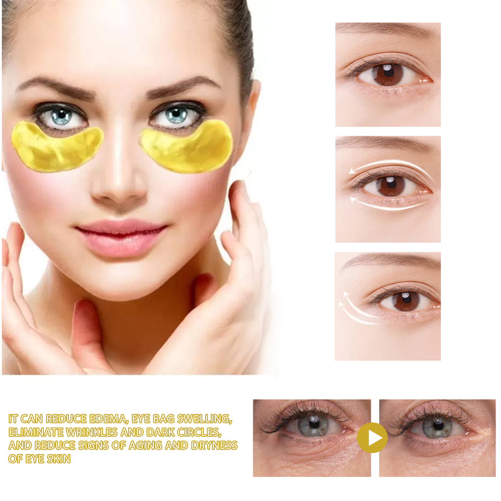 24K Gold Infused Luxury Eye Ma - огляд і ціна Luxury Skincare Mask